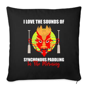 Chinese Boat Race for Dragon Boat Trainers - Sofa pillowcase 17,3'' x 17,3'' (45 x 45 cm) - black - Front