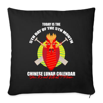 Dragon Boat Race Festival for Dragon Boat - Sofa pillowcase 17,3'' x 17,3'' (45 x 45 cm) - black - Front