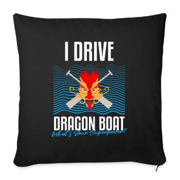 Chinese Boat Race for Dragon Boat Trainers - Sofa pillowcase 17,3'' x 17,3'' (45 x 45 cm) - black - Front
