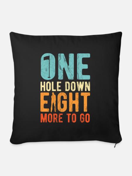 Golfplatz zum Golfen Golf - Sofakissenbezug 45 x 45 cm - Schwarz