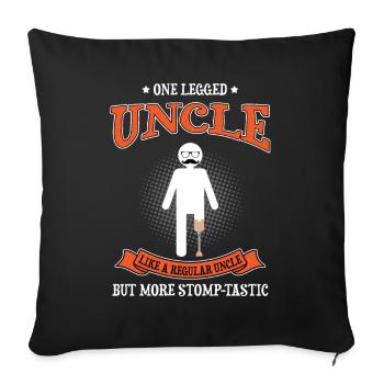 Conception de prothèses de jambe et prothèses de jambe - Housse de coussin décorative 45 x 45 cm - noir - Devant