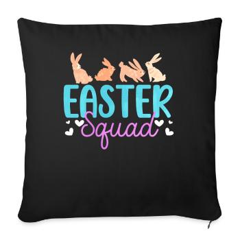 Ostern Kader Hoppy Kaninchen Christliche Ferien - Sofakissenbezug 45 x 45 cm - Schwarz - Vorne