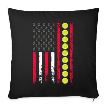 American Autism Awareness Month - Sofa pillowcase 17,3'' x 17,3'' (45 x 45 cm) - black - Front