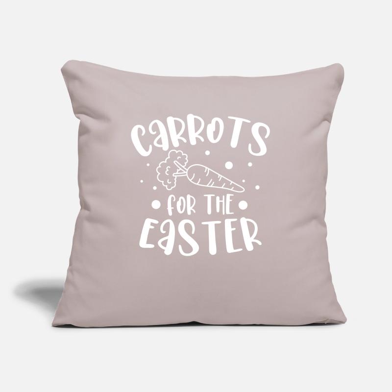 Carrots for Easter rabbit Sofa pillowcase 17,3'' x 17,3'' (45 x 45 cm)