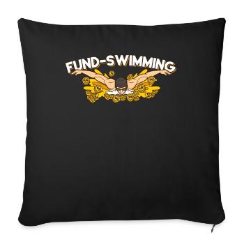 Fund Swim Money Butterfly Swimming - Sofa pillowcase 17,3'' x 17,3'' (45 x 45 cm) - black - Front