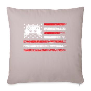 American Sports Flag Online Video Game Esports - Sofa pillowcase 17,3'' x 17,3'' (45 x 45 cm) - light taupe - Front