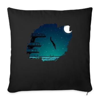 Springboard Swimming Sport Swimmer - Sofa pillowcase 17,3'' x 17,3'' (45 x 45 cm) - black - Front