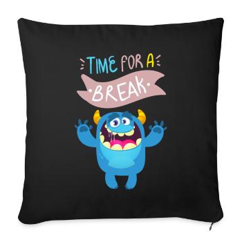 Citation de motivation drôle-monstre Citation Be-Happy - Housse de coussin décorative 45 x 45 cm - noir - Devant