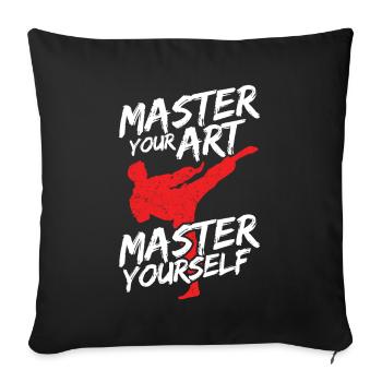 Koreanischer Kampfsport Taekwondo - Sofakissenbezug 45 x 45 cm - Schwarz - Vorne