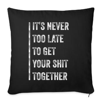 Positive Inspiration Männer Frauen Lustige Motivation - Sofakissenbezug 45 x 45 cm - Schwarz - Vorne
