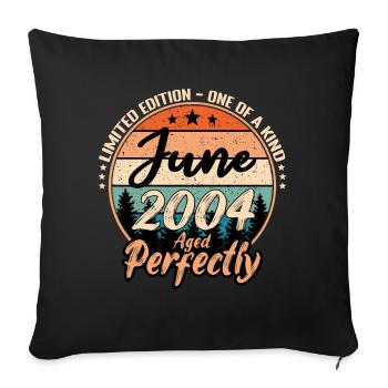 June 2004 anniversary 2004 legends June - Sofa pillowcase 17,3'' x 17,3'' (45 x 45 cm) - black - Front