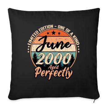 June 2000 anniversary 2000 legends June - Sofa pillowcase 17,3'' x 17,3'' (45 x 45 cm) - black - Front