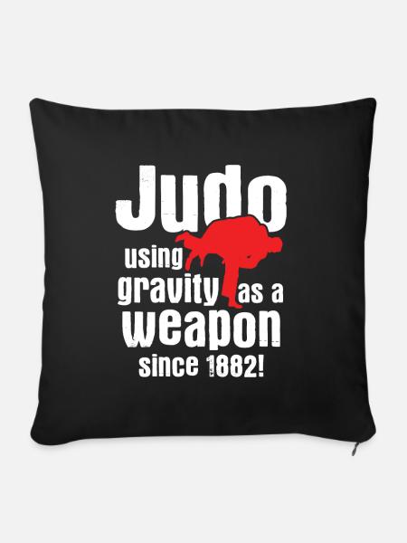 Japanischer Kampfsport Judo - Sofakissenbezug 45 x 45 cm - Schwarz