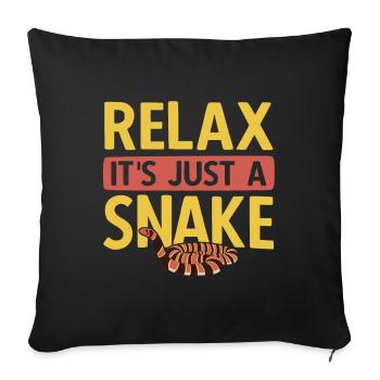 Reptilien Für Fans Von Schlangen - Sofakissenbezug 45 x 45 cm - Schwarz - Vorne