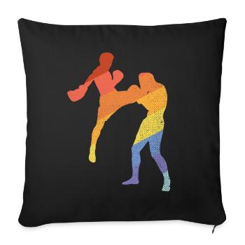 Kickboxing - Sofakissenbezug 45 x 45 cm - Schwarz - Vorne