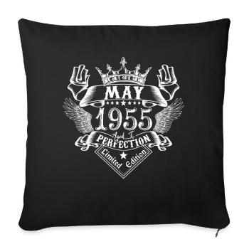 Mai 1955 | Mai 1955 Jahrestag 1955 - Sofakissenbezug 45 x 45 cm - Schwarz - Vorne