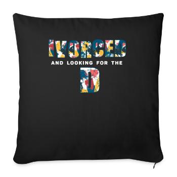 Ivorcé et à la recherche du t-shirt divorcé D - Housse de coussin décorative 45 x 45 cm - noir - Devant