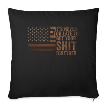 Positive Inspiration Men Women Clock Of Life - Sofa pillowcase 17,3'' x 17,3'' (45 x 45 cm) - black - Front