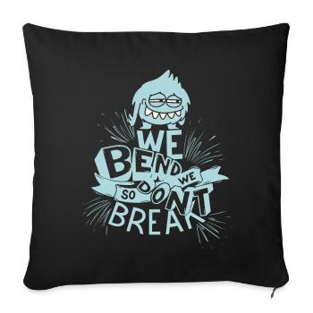 Dicton inspirant, dicton monstre de motivation - Housse de coussin décorative 45 x 45 cm - noir - Devant
