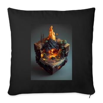 Voxel Fantasy Gaming Gaming Gamer Pixel Block - Sofa pillowcase 17,3'' x 17,3'' (45 x 45 cm) - black - Front