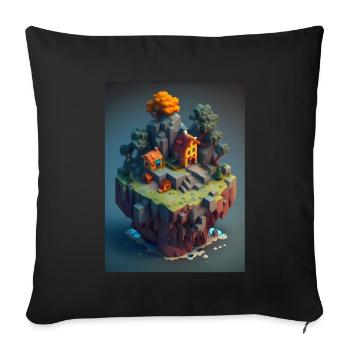 Voxel Fantasy Gaming Gaming Gamer Pixel Block - Sofa pillowcase 17,3'' x 17,3'' (45 x 45 cm) - black - Front