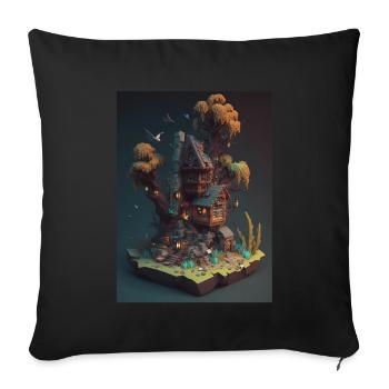 Voxel Fantasy Gaming Gaming Gamer Pixel Block - Sofa pillowcase 17,3'' x 17,3'' (45 x 45 cm) - black - Front