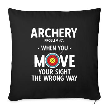 Bogenschießen Archery - Sofakissenbezug 45 x 45 cm - Schwarz - Vorne