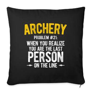 Bogenschießen Archery - Sofakissenbezug 45 x 45 cm - Schwarz - Vorne