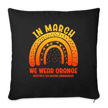 In March We Wear Orange - Sofa pillowcase 17,3'' x 17,3'' (45 x 45 cm) - black - Front
