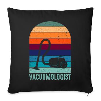 Aspirateur Vacuumlogist - Housse de coussin décorative 45 x 45 cm - noir - Devant