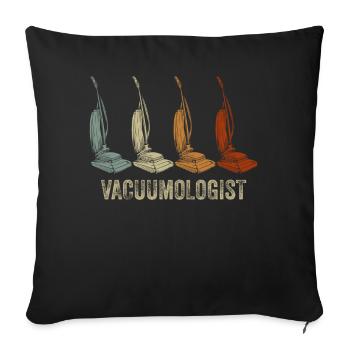 Aspirateur Vacuumlogist - Housse de coussin décorative 45 x 45 cm - noir - Devant