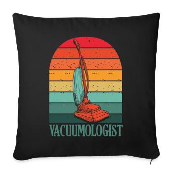 Aspirateur aspirateur - Housse de coussin décorative 45 x 45 cm - noir - Devant