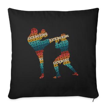 Kickboxing - Sofakissenbezug 45 x 45 cm - Schwarz - Vorne