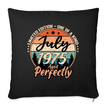 July 1975 anniversary 1975 legends July - Sofa pillowcase 17,3'' x 17,3'' (45 x 45 cm) - black - Front
