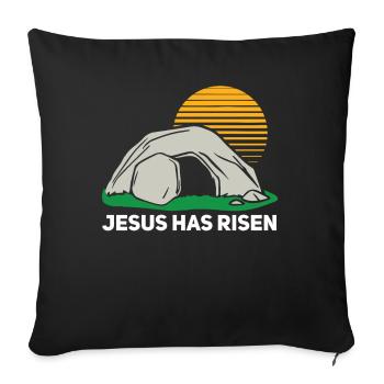Er Ist Auferstanden Ostersonntag Höhle Jesus - Sofakissenbezug 45 x 45 cm - Schwarz - Vorne