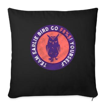 L’équipe Early Bird Go F... Toi-même - Housse de coussin décorative 45 x 45 cm - noir - Devant