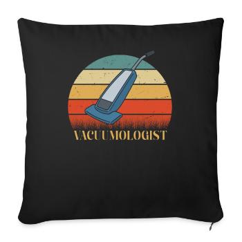 Aspirateur aspirateur - Housse de coussin décorative 45 x 45 cm - noir - Devant