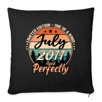 Juillet 2011 anniversaire 2011 légendes Juillet - Housse de coussin décorative 45 x 45 cm - noir - Devant