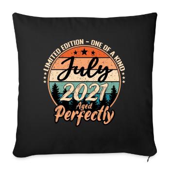 July 2021 anniversary 2021 legends July - Sofa pillowcase 17,3'' x 17,3'' (45 x 45 cm) - black - Front