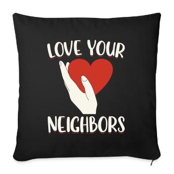 Love Your Next Bible Will of God - Sofa pillowcase 17,3'' x 17,3'' (45 x 45 cm) - black - Front