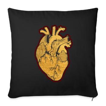 Parts Of Heart - Sofa pillowcase 17,3'' x 17,3'' (45 x 45 cm) - black - Front