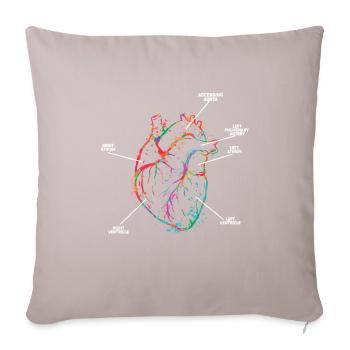 Parts Of Heart - Sofa pillowcase 17,3'' x 17,3'' (45 x 45 cm) - light taupe - Front