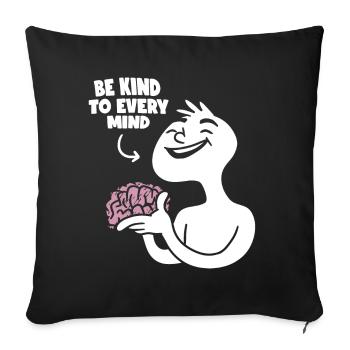 Be kind to any spirit national - Sofa pillowcase 17,3'' x 17,3'' (45 x 45 cm) - black - Front