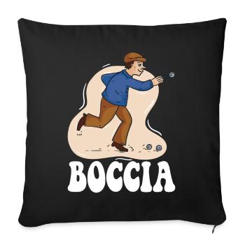 Boccia player Clothing with bocce balls Boccia - Sofa pillowcase 17,3'' x 17,3'' (45 x 45 cm) - black - Front