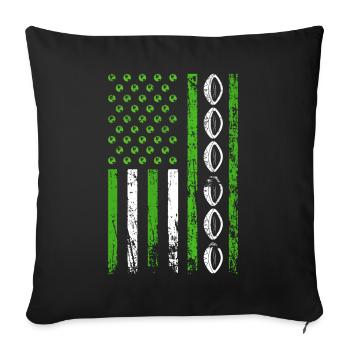 American Sports Flag Athletic Football - Sofa pillowcase 17,3'' x 17,3'' (45 x 45 cm) - black - Front