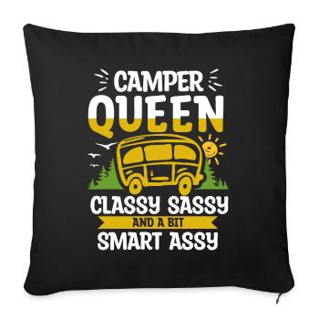 Camper Queen Classy Sassy Et Un peu Smart Assy - Housse de coussin décorative 45 x 45 cm - noir - Devant