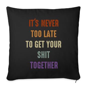 Positive Inspiration Männer Frauen Lustige Motivation - Sofakissenbezug 45 x 45 cm - Schwarz - Vorne