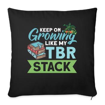 Book lover design with books for literature - Sofa pillowcase 17,3'' x 17,3'' (45 x 45 cm) - black - Front