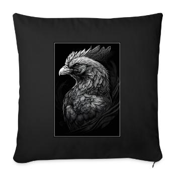 Chickens Whisperer Farm Farmer Chicken coop Chicken - Sofa pillowcase 17,3'' x 17,3'' (45 x 45 cm) - black - Front