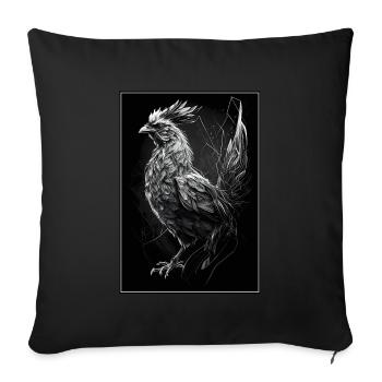 Chickens Whisperer Farm Farmer Chicken coop Chicken - Sofa pillowcase 17,3'' x 17,3'' (45 x 45 cm) - black - Front